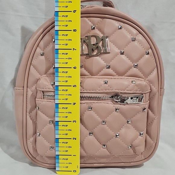 Badgley Mischka Mini Studded Backpack Quilted- Blush NWT - Picture 7 of 7